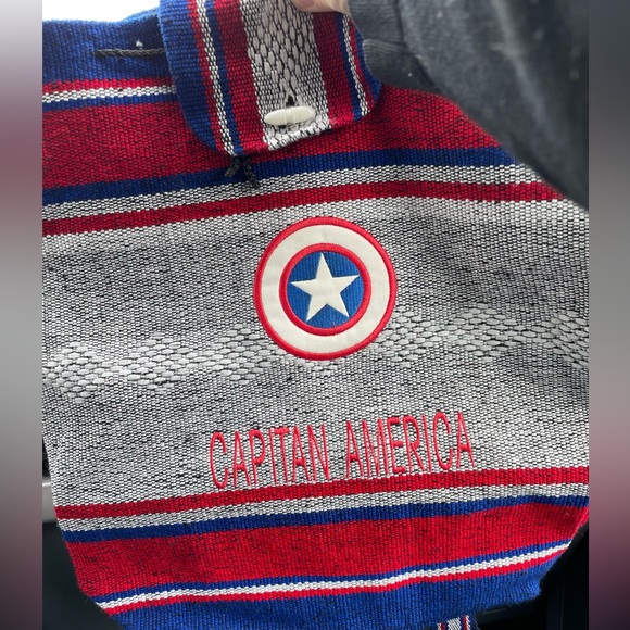 * Woven Captain America Baja draw string backpack Bag - Picture 2 of 8